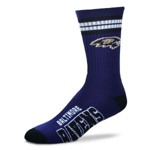 Baltimore Ravens 4 Stripe Sock