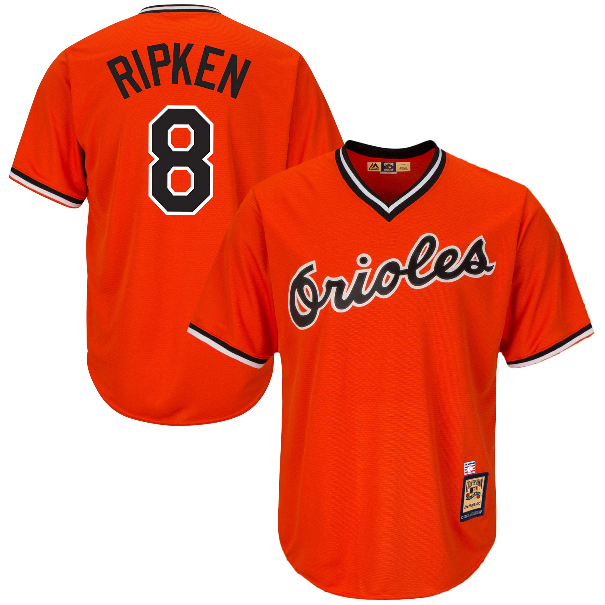 MLB Baltimore Orioles (Cal Ripken) Men's Cooperstown Baseball Jersey.