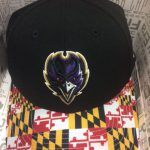Baltimore Ravens Front Bird Maryland Flag Brim Snapback Cap