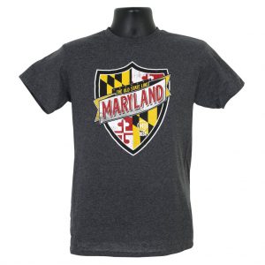 Maryland Shield  S/S T-Shirt (Heather Gray)