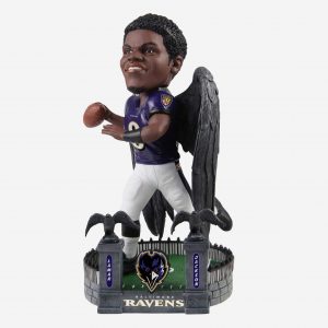 Baltimore Ravens Lamar Jackson Thematic Bobblehead