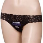 Baltimore Ravens Black Lace Thongs