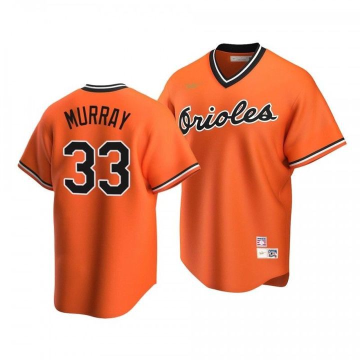 MLB, Shirts, Eddie Murray Throwback Jersey Mohawk Orange Size 56