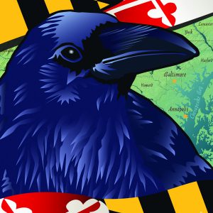 Maryland - Raven Garden  Flag