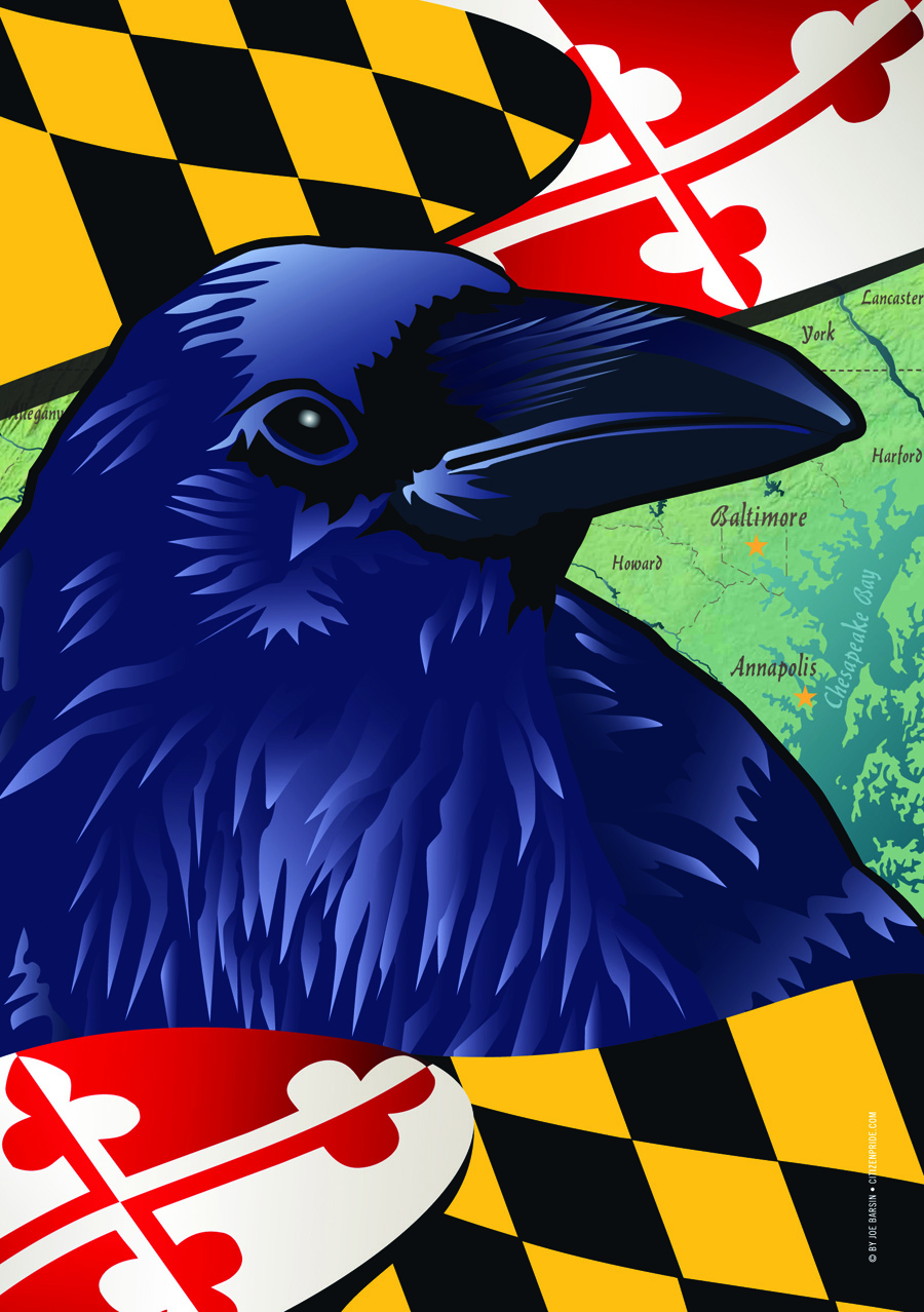 Maryland - Raven Garden  Flag