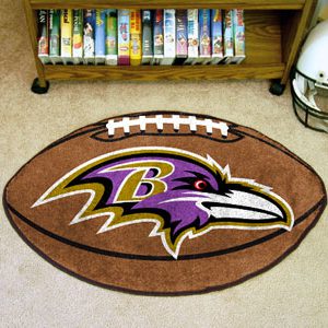 Ravens Football Shaped Mat