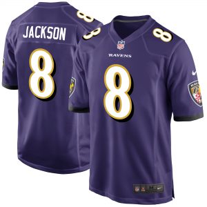 Baltimore Ravens Lamar Jackson Purple Youth Jersey (Youth) (Purple)