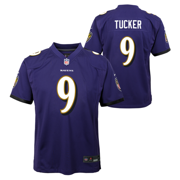Baltimore Ravens  Justin Tucker Youth Purple Jersey