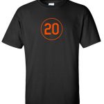 Black number 20 Short Sleeve T-Shirt