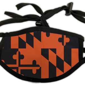 Maryland State Flag  Mask (Orange /Black) (Adjustable)