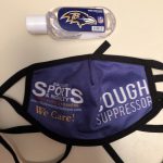 Cough Suppressor mask w/ Ravens Hand Santiizer  (Adjustable Mask)