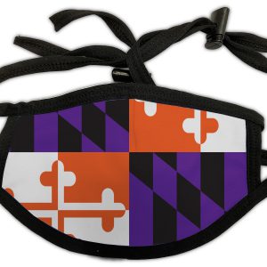 Maryland State Flag Mask (Purple/Orange) Adjustable