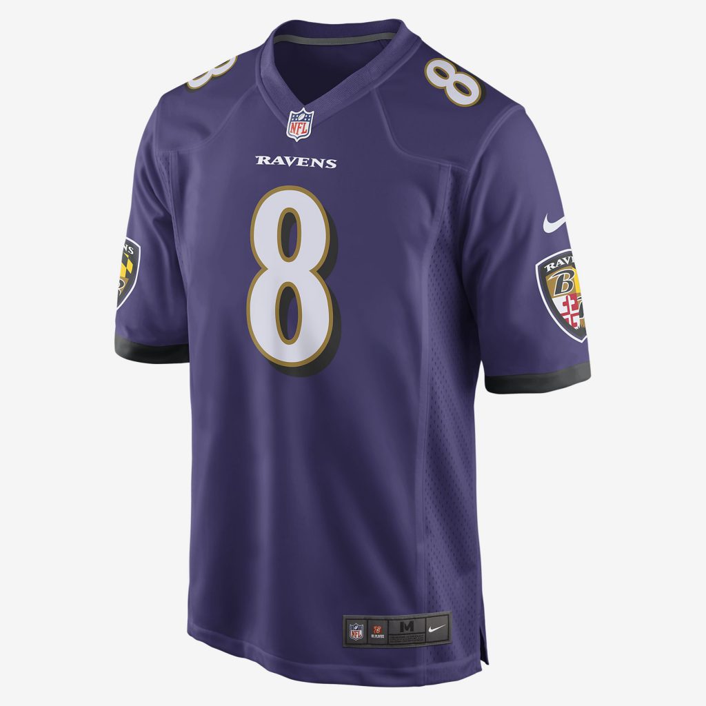 lamar jackson jersey purple and gold