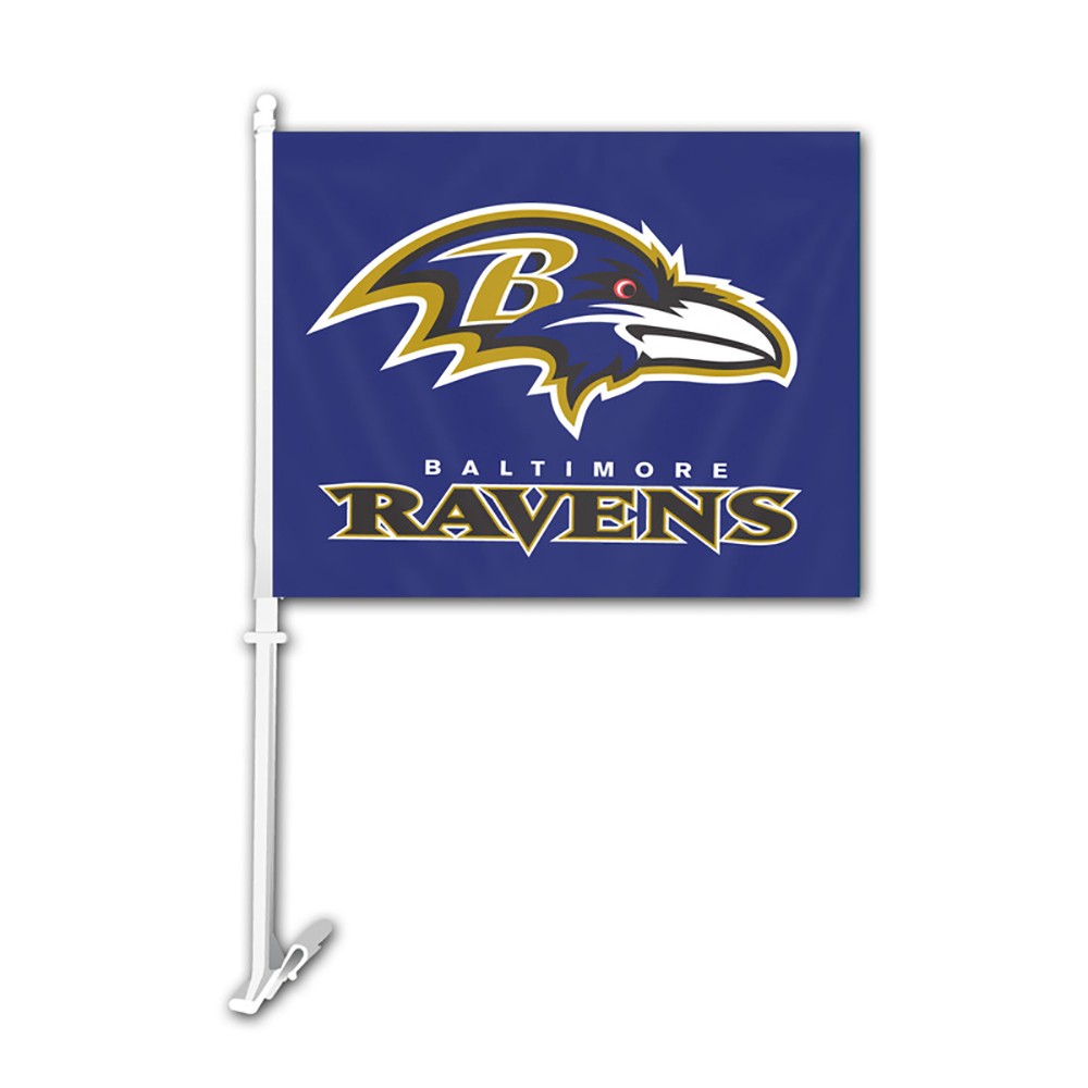 Baltimore Ravens Purple Car Flag