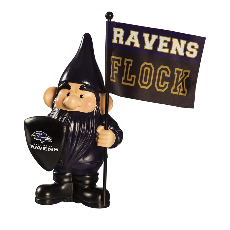 Baltimore Ravens Gnome Flag Holder