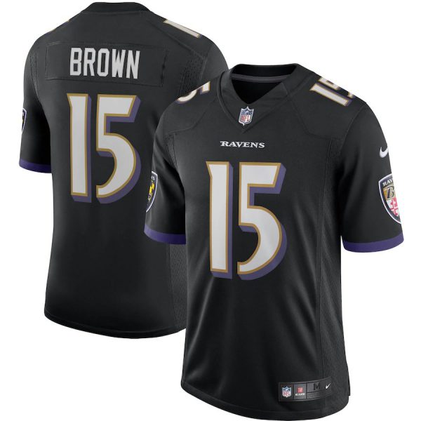 Baltimore Ravens Marquise Brown Black Youth Jersey