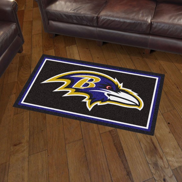 Baltimore Ravens Plush 3 X 5 Rug