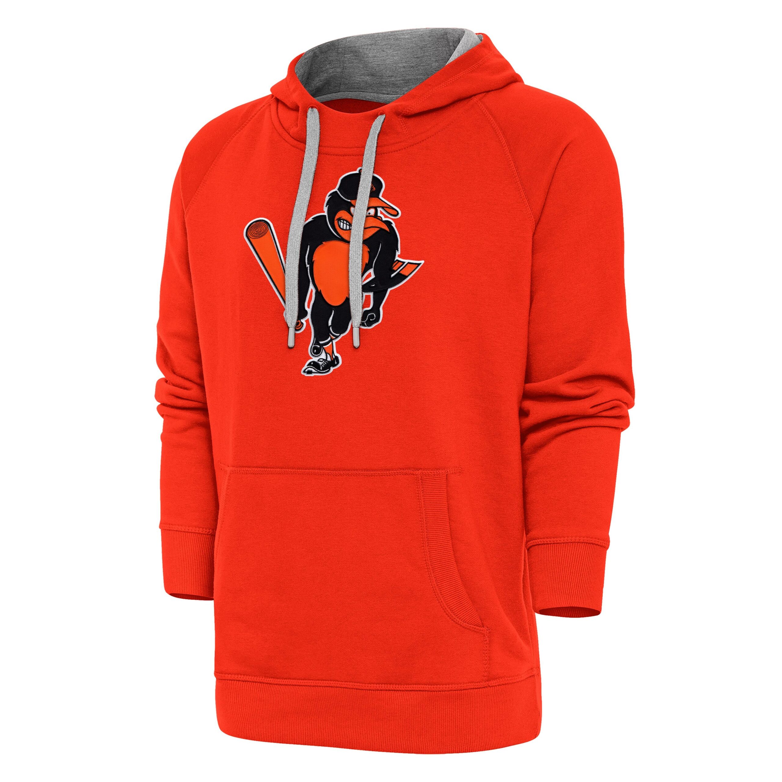 Baltimore Orioles Orange Angry Bird Hooded Sweatshirt