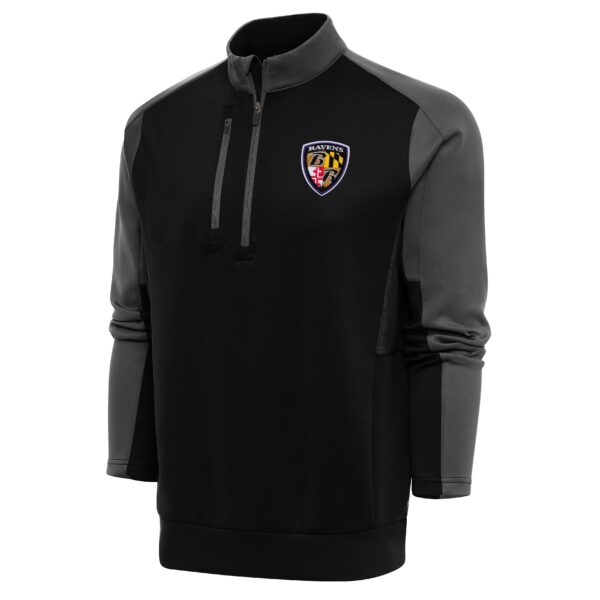 Baltimore Ravens 1/4 Zip  Black/Gray with Sheid