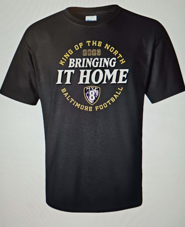 Baltimore Ravens 2023 King of The North S/S T-Shirt (Black)