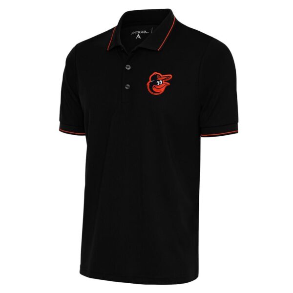 Baltimore Orioles Affluent S/S Polo Shirt (Black /Orange Trim)