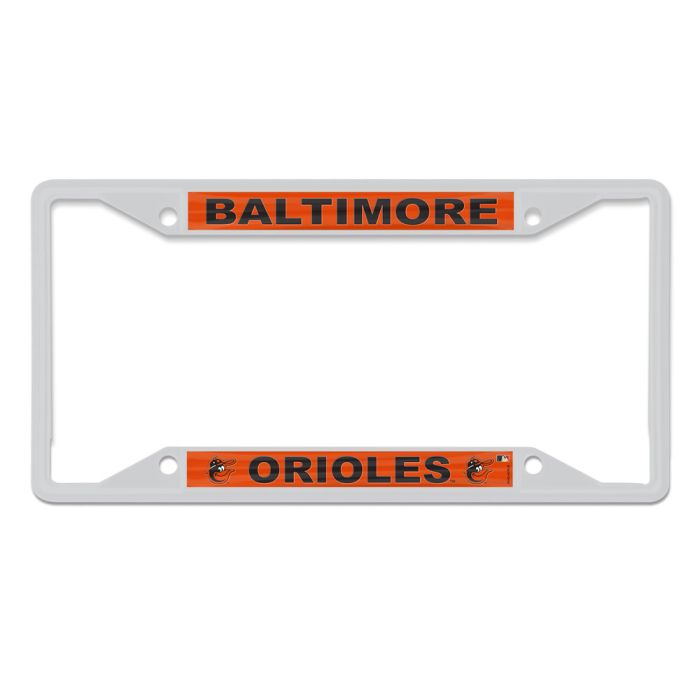 BALTIMORE ORIOLES LICENSE PLATE FRAME ( WHITE)
