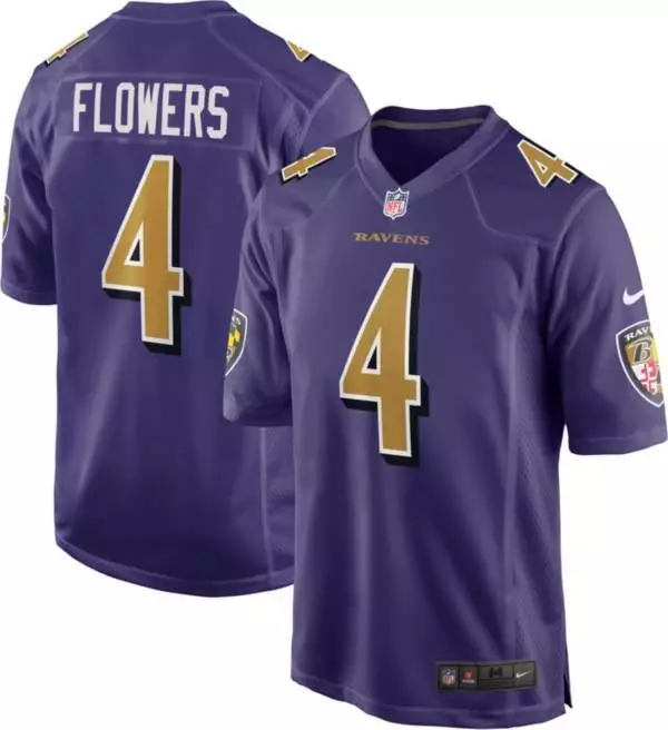 Baltimore Ravens Color Rush Zay Flowers Youth Jersey