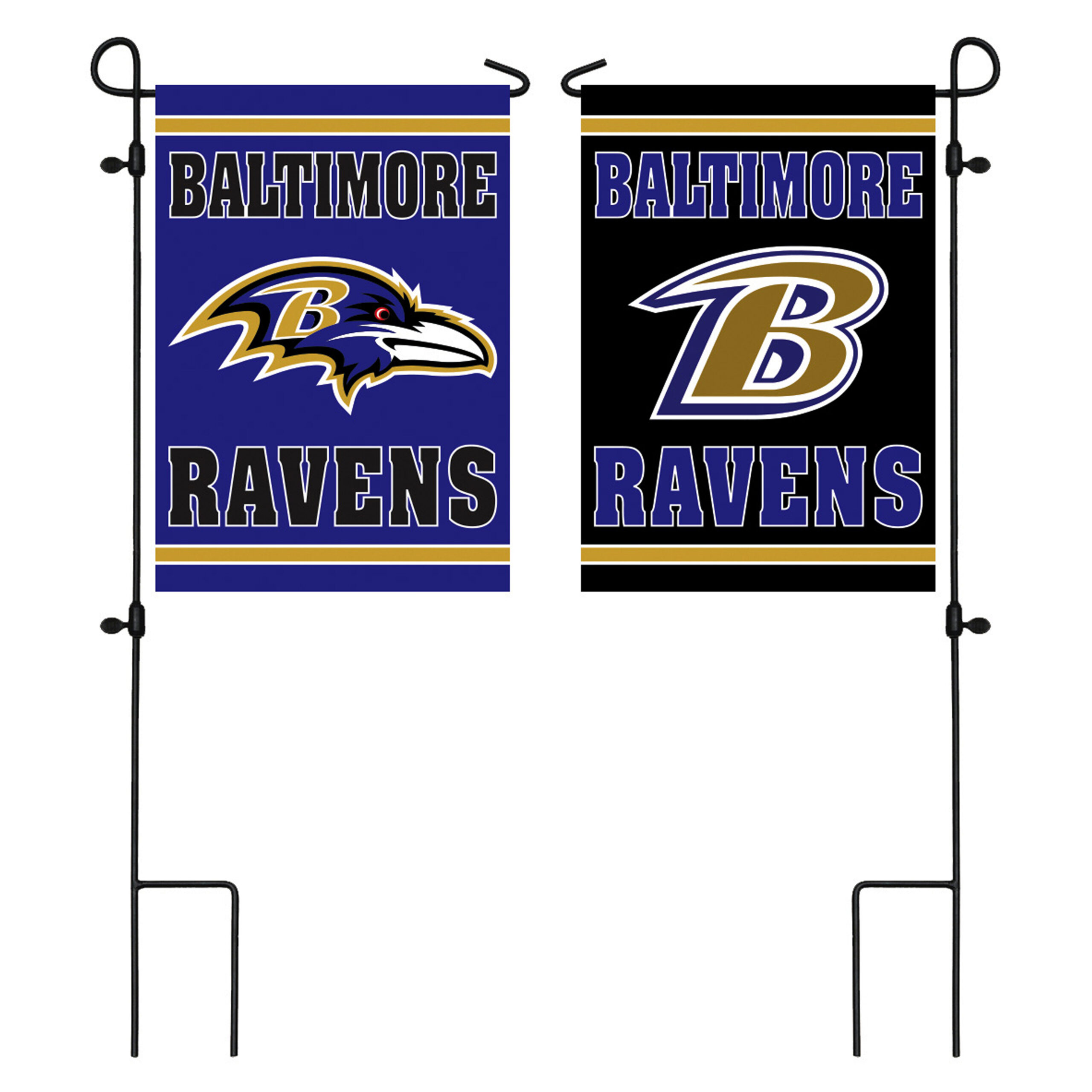 Baltimore Ravens 2 Sided Garden Flag
