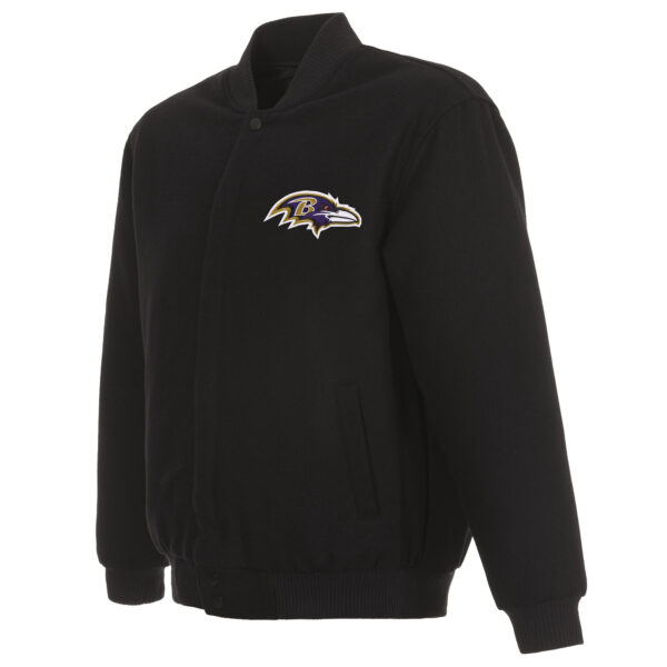 Baltimore Ravens Reversible Black Wool Jacket