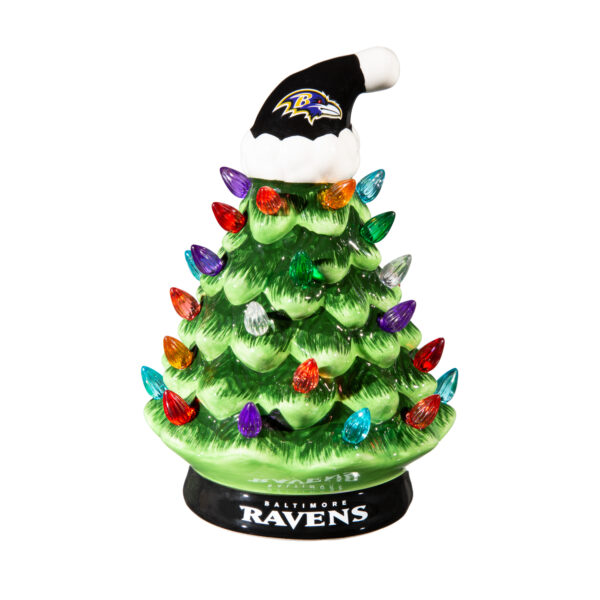 Baltimore Ravens L.E.D Ceramic Christmas Tree