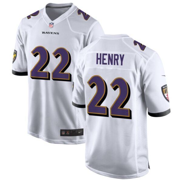 Baltimore Ravens Derrick Henry White Game Jersey