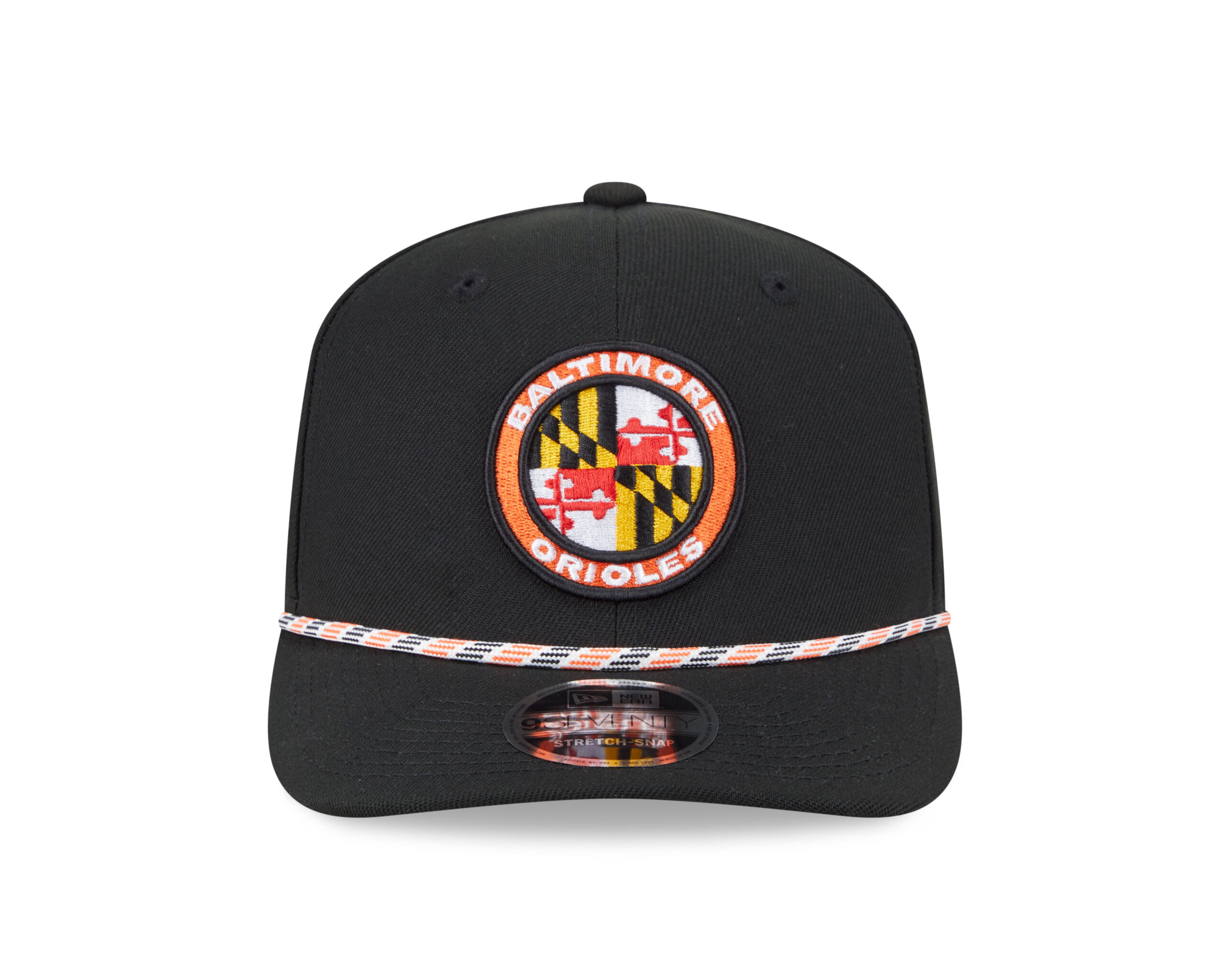Baltimore Orioles Multi Rope Sleeve Patch Stretch Snap Cap ( Black )