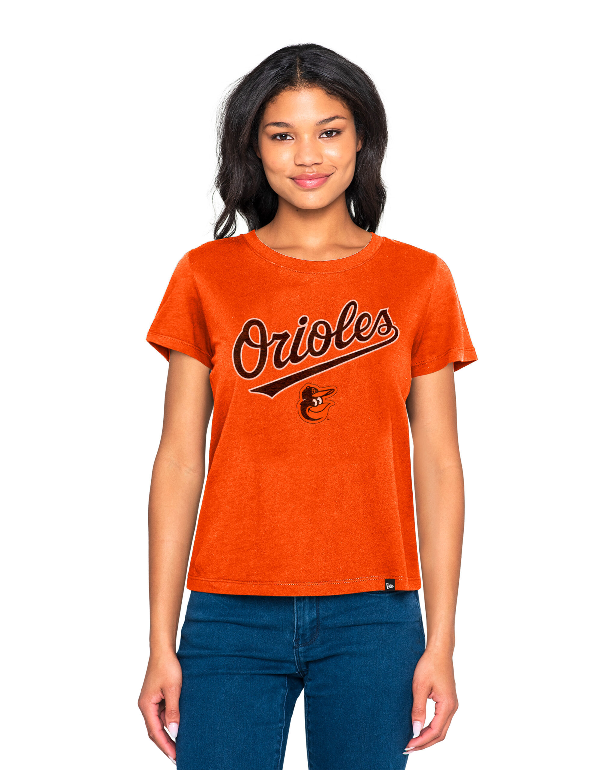 Baltimore Orioles Script Ladies S/S T- Shirt by New Era. - Image 2