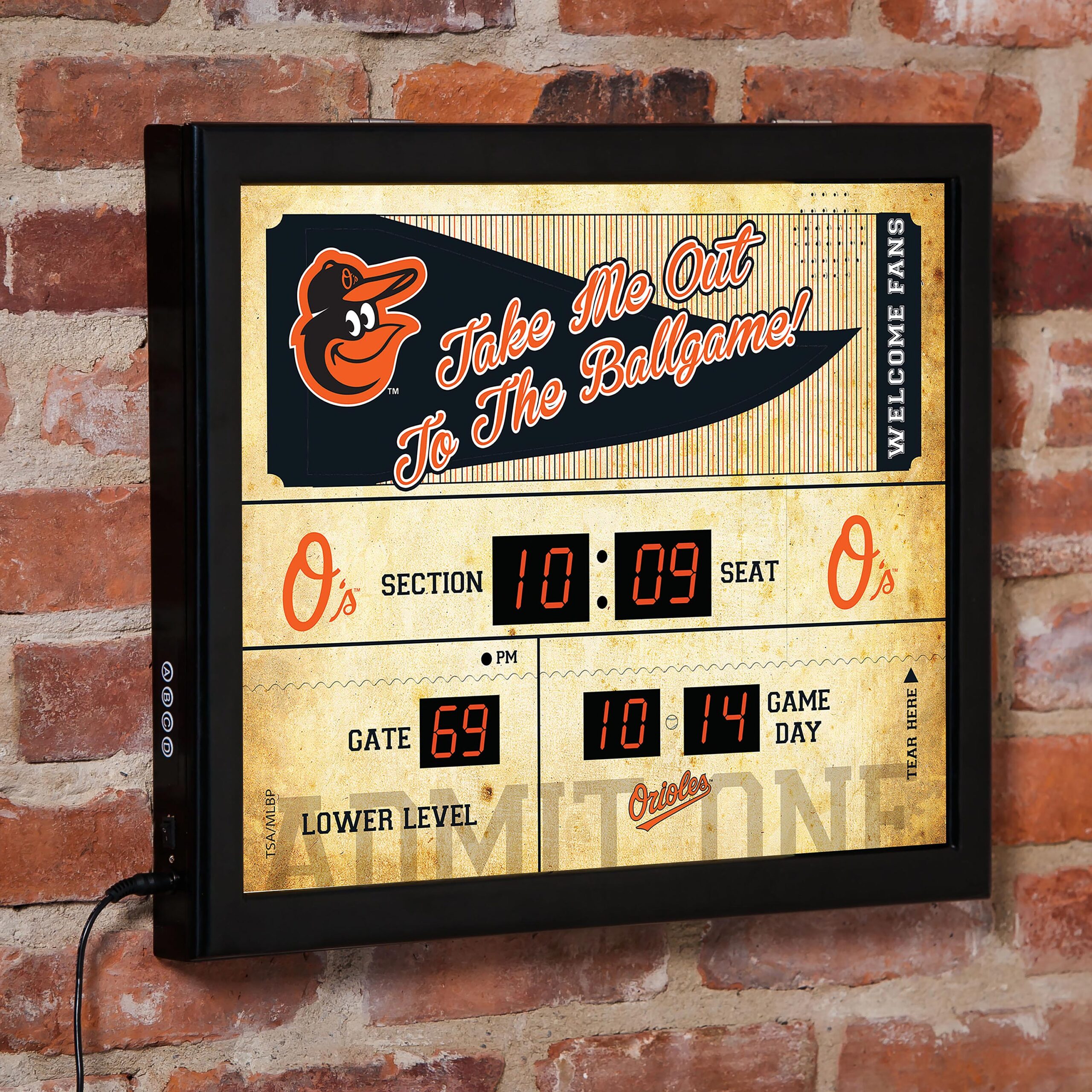 Baltimore Orioles Scoreboard Clock