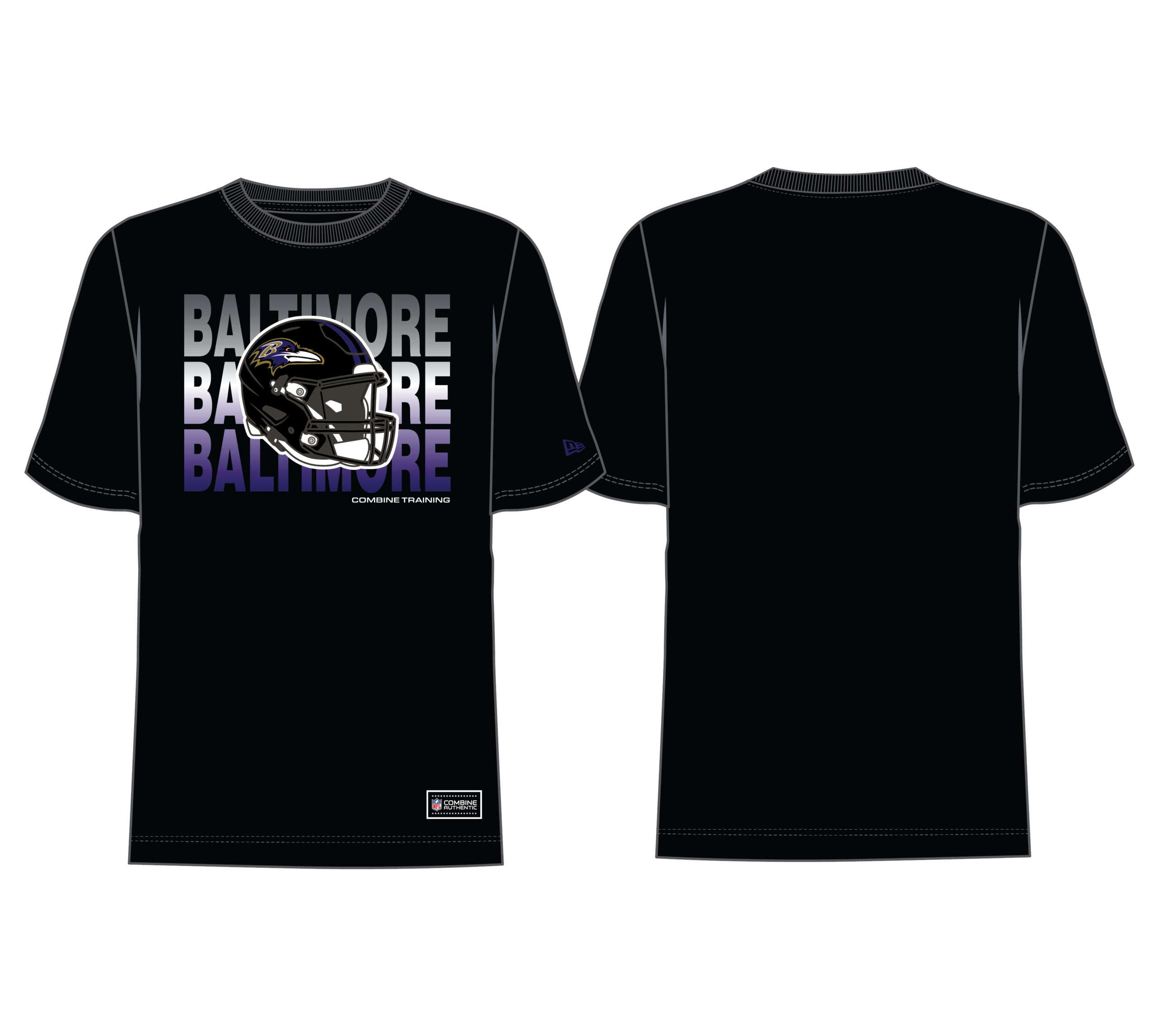 Baltimore Ravens Combine Training Helmet S/S T- Shirt
