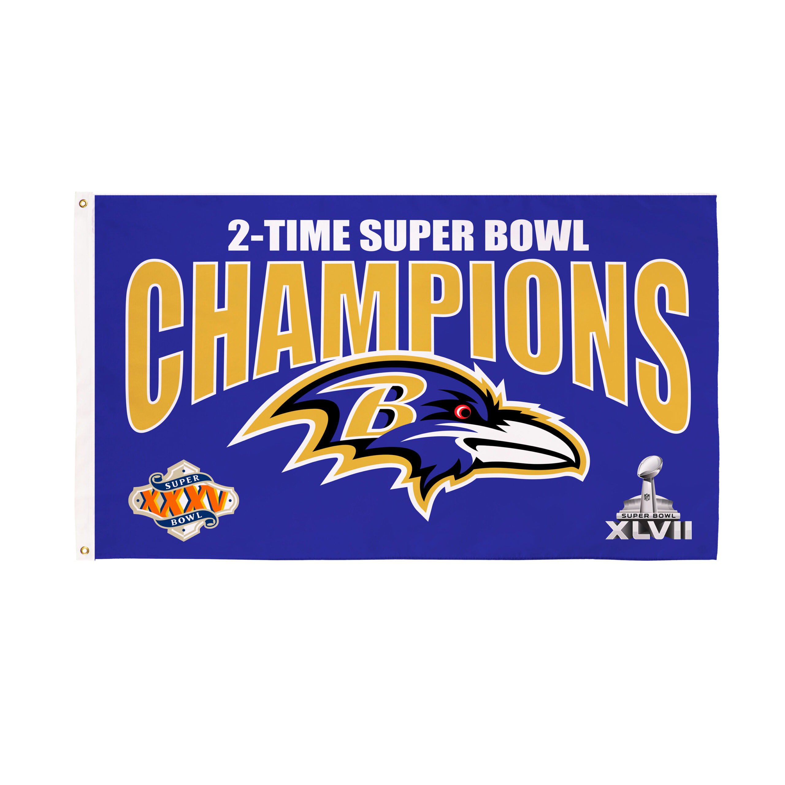 Baltimore Ravens 2 Time Superbowl 3 X 5 Flag